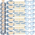 Tethzeng Bridesmaid Scrunchies Proposal Gifts Bachelorette Hair Claws Clips women heart sunglasses for Wedding Party Favors (40,blue)