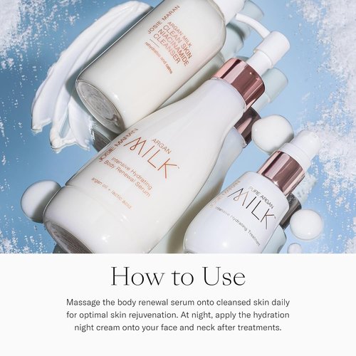 Josie Maran Argan Milk Body Care Gift Set - Intense Hydration Serum & Night Cream - Fast-Absorbing Argan Oil (2 Count)