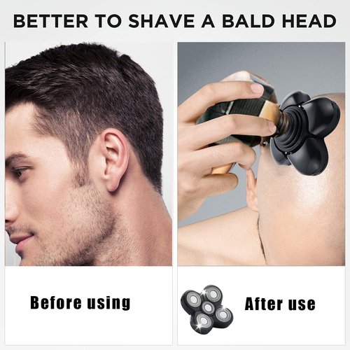 3PCS Shaver Replacement Blades Compatible with Freedom Bald Men Head Shaver Kit,5 Blade for Bald Men Head and Face Electric Razor Replacement