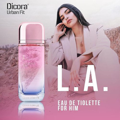 Dicora Urban Fit LA Perfume for Women - Long-Lasting Fragrance with Raspberry, Lychee & Rose - 5.07 oz EDT Spray