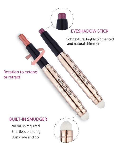 Skiennix Cream Eyeshadow Stick - Long-Lasting, Crease-Proof Formula | Orchid Shimmer Finish
