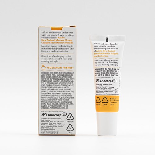 By Nature Eye Cream - Hydrating Manuka Honey & Collagen Formula for Dark Circles | 0.5oz