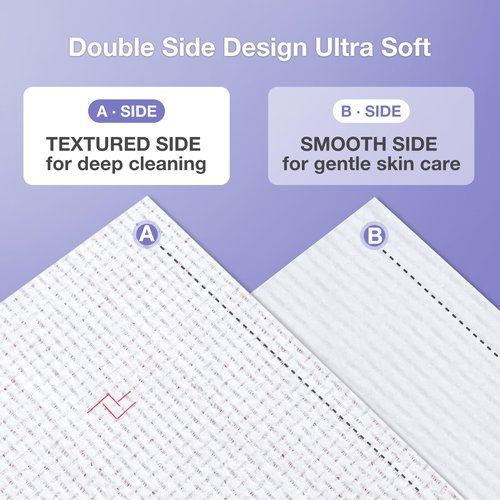 2 Pack (80 Count) Disposable Face Towel, Biodegradable Ultra Soft Face Towelettes Disposable, Makeup Remover Dry Wipes Tissue for Women, Facial Towels for Sensitive Skin