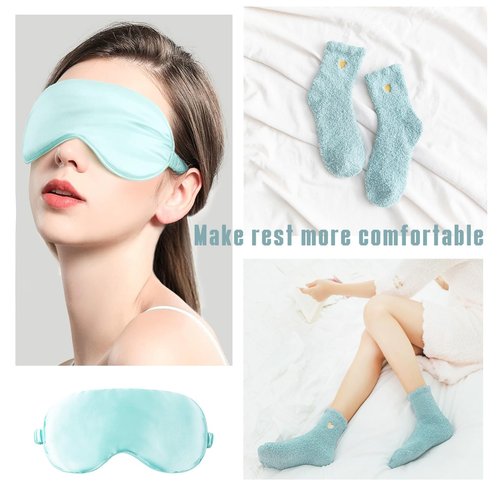 AHAGIFTREE Birthday Gifts for Women Self Care Gifts Get Well Soon Gifts Baskets with Moon lamp for Women After Surgery, 11PC Spa,Thinking of You Gift, Care Package for Mom Friend (Turquoise)