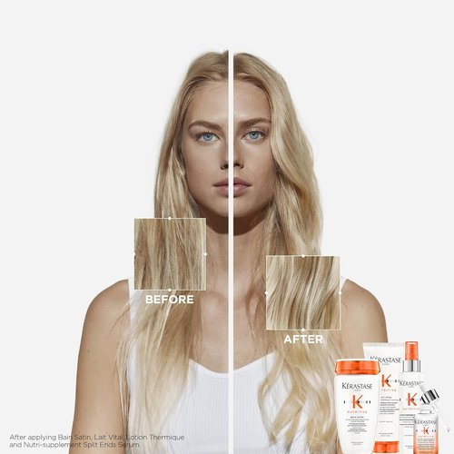 KERASTASE Nutritive Heat Protecting Spray - Nourishing Heat Protectant for Dry Hair | 5.1 Fl Oz