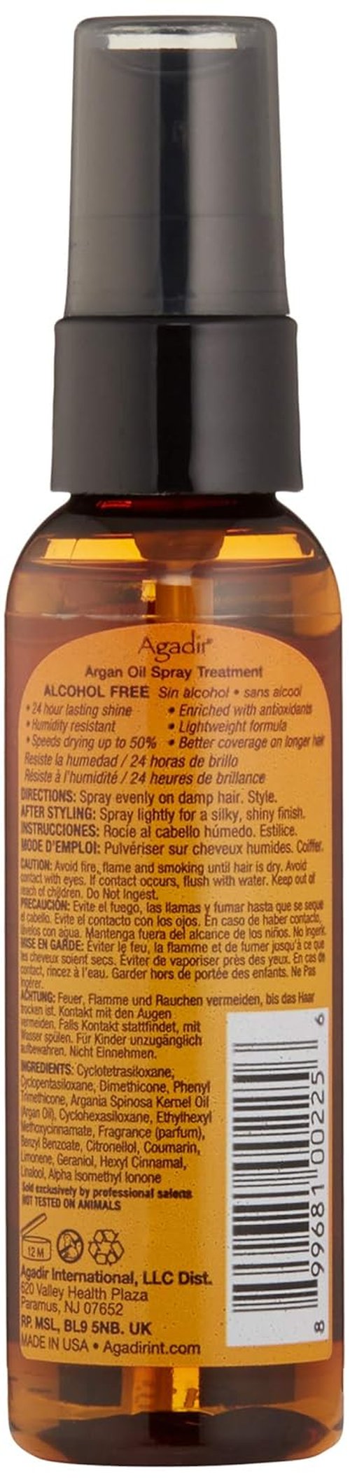 AGADIR Argan Oil Spray Treatment - Nourishing Hair Care | 2 Fl Oz for Soft, Shiny Locks