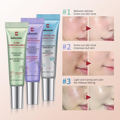 CC Cream Red Corrector by [Brand Name] - Lightweight Color Correcting Formula with SPF | Medium Coverage for Redness, Blemishes & Acne Marks