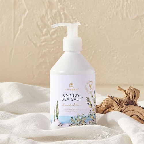 Thymes Moisturizing Hand Lotion - Nourishing Shea Butter & Aloe Vera for Dry Skin | Cyprus Sea Salt, 9 fl oz