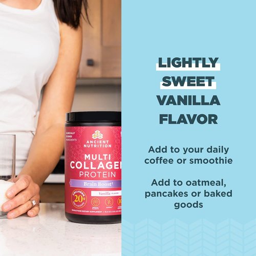 Ancient Nutrition Collagen Powder - Multi Collagen Protein for Skin & Joints | 45 Servings