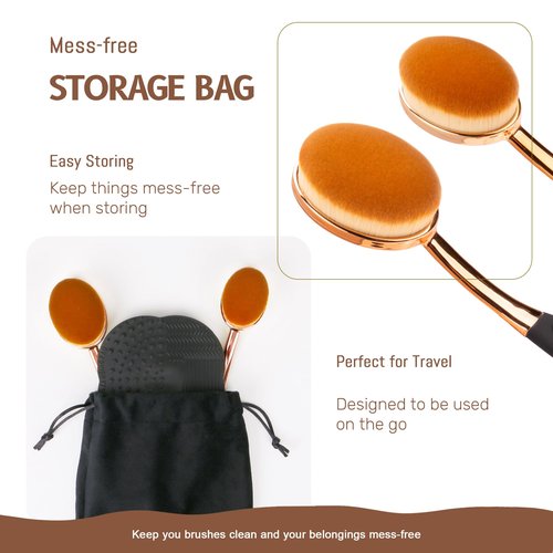 Sunscreen Applicator Set - Sunblock Brush for Kids Adults, Child-Safe for Face and Body,Sun Lotion Applicator Makeup Brush with Storage Bag & Cleaning Mat, Travel Size (3 pcs-Gold)