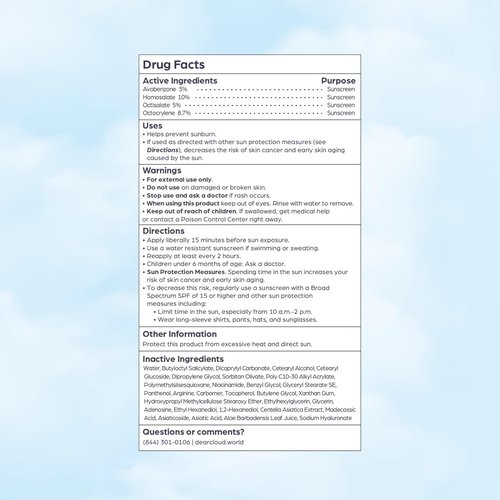 dearcloud Tone Blur Essence Sunscreen SPF 50+ PA++++ – Korean Sunscreen for Face, Primer with Vegan Ingredients (1.69 fl oz)