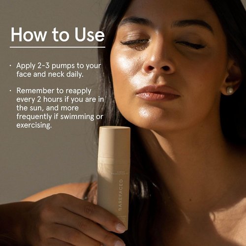 Barefaced Tinted Protection SPF 50+ | Broad-Spectrum Sunscreen with Zinc Oxide & Niacinamide - Oil-Free Hydration & Anti-Aging (60ml)