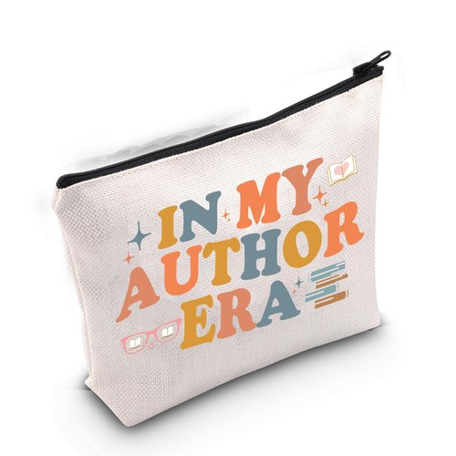 Novel Writer Author Makeup Bag Writer Themed Gift Novelist Author Gifts For Women Writer Author Novelist Cosmetic Bag (IN MY AUTHOR)
