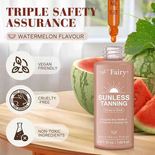 Skiennix Tanning Drops - Sunless Drinkable Tanning Solution for Face & Body | 50ml, Promotes Healthy Skin