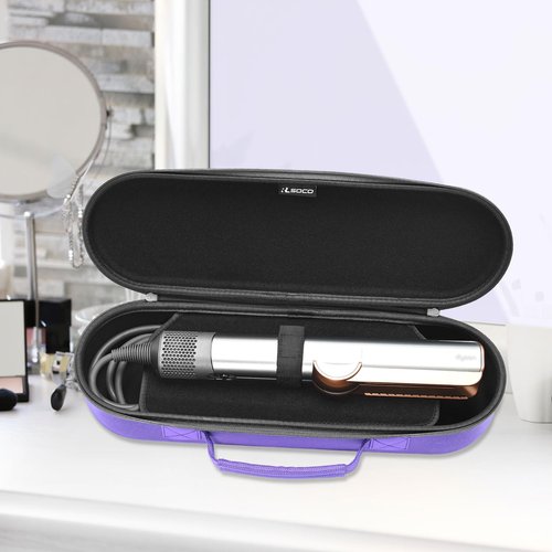 RLSOCO Travel Case for Dyson Airstrait Straightener/Corrale Hair Straightener | Compact Design with YKK Zipper & Scratch Protection (Purple)