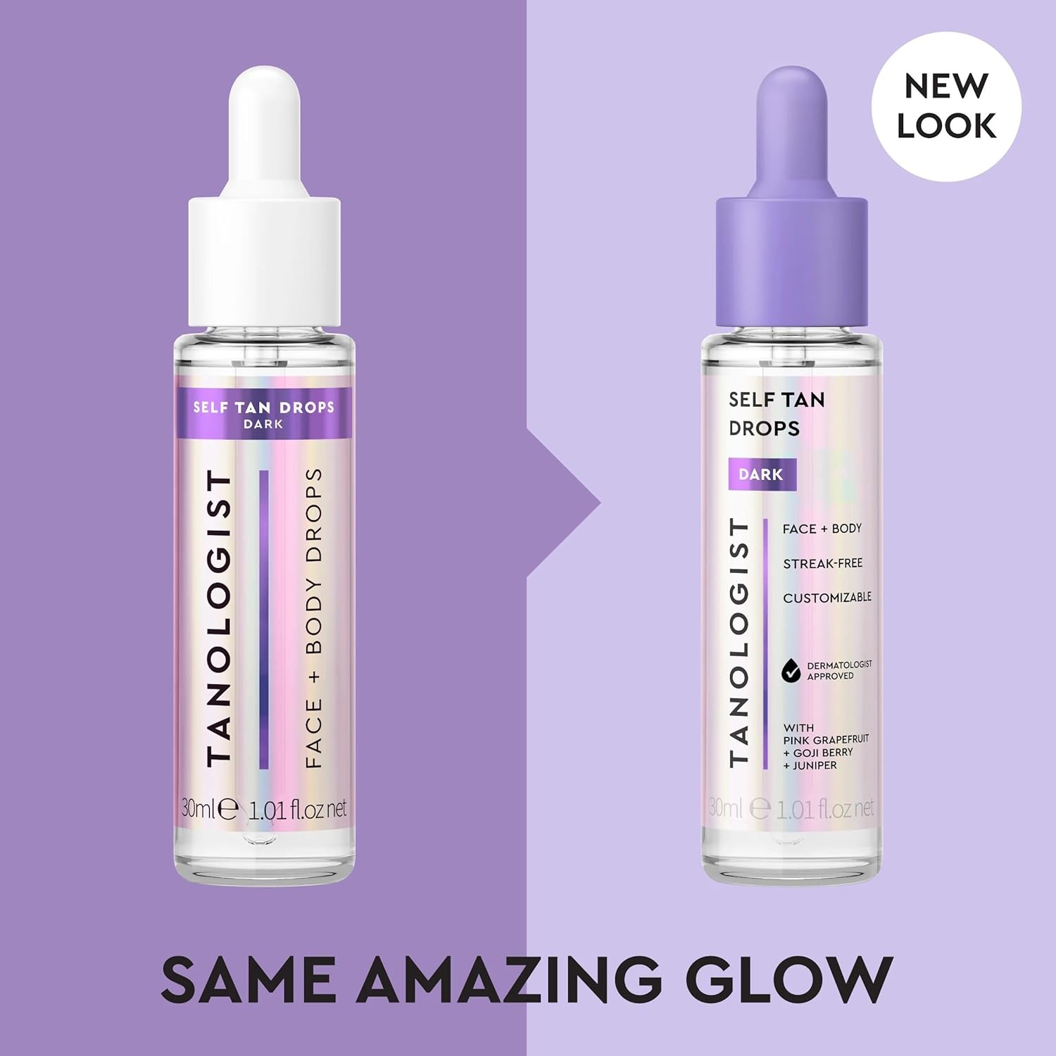 Tanologist Dark Self Tan Drops - Streak-Free Tanning Solution for Face & Body | Vegan, 1.01 fl. oz/30 ml
