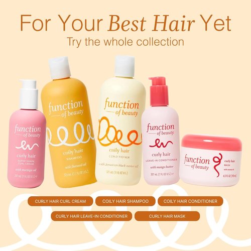 Function of Beauty Coily Hair Set - Curl Definition & Lengthening Shampoo, Conditioner & Booster Treatment