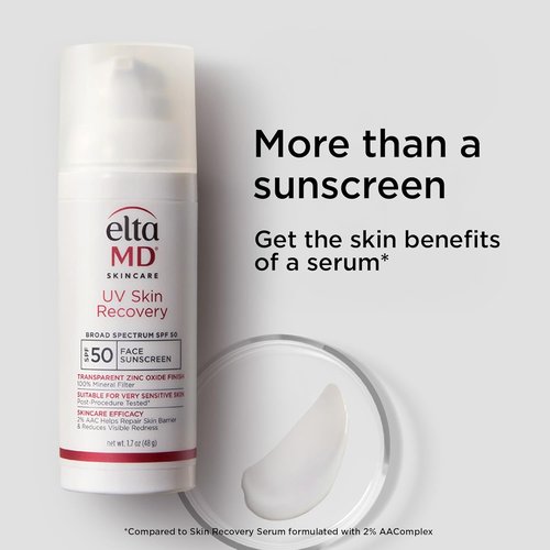 EltaMD UV Skin Recovery Sunscreen SPF 50 - All Mineral, Zinc Oxide Formula for Sensitive Skin