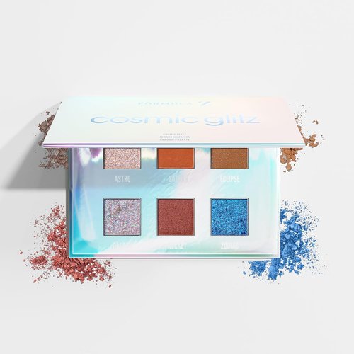 Formula Z Eye Shadow Palette - Longwearing Glitter Makeup with Richly Pigmented Universal Shades - Cosmic Glitz