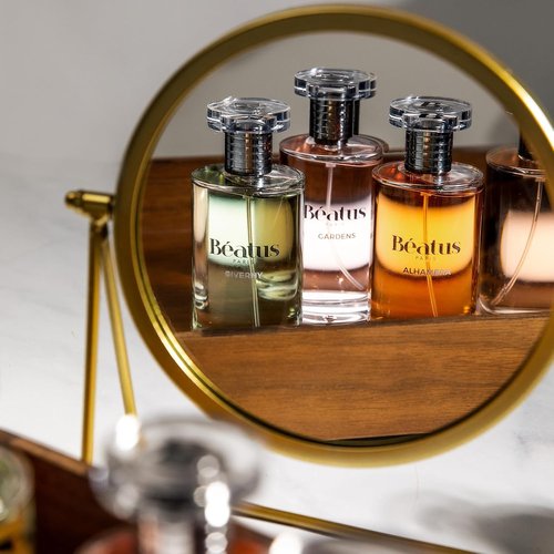 Beatus Paris Gardens Luxury Perfume for Women - Long-Lasting Eau de Parfum with Spicy Rose & Jasmine - Travel Size 3.4 oz
