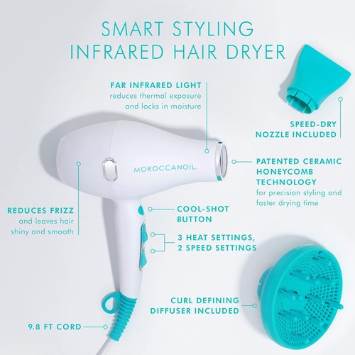 Moroccanoil Smart Styling Hair Dryer - Infrared Technology for Faster Drying & Shine