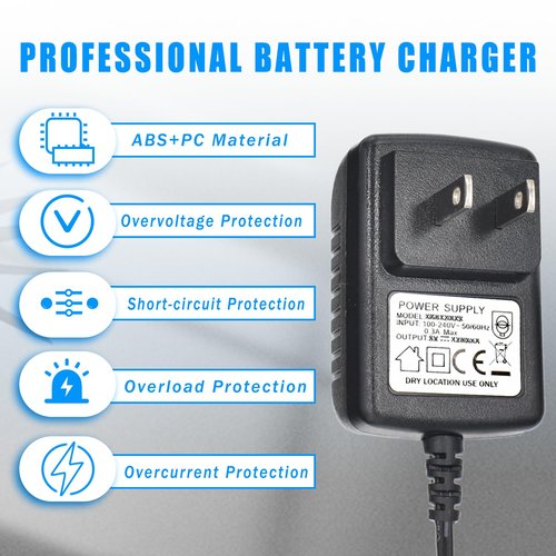5V Power Adapter Charger for Wahl Trimmer SS2L, WSS3L, 5616L, 5701, 9818A, 9818-5001, 9870, 9884L2, 9896, 9899, Replacement Charger Cord Fit 9864 Stainless Steel Lithium Ion 2.0+ Beard Trimmer