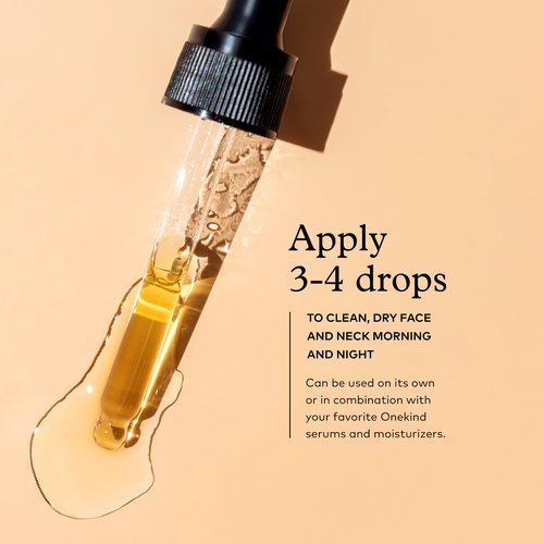 Onekind Golden State Anti Aging Botanical Face Oil with Rosehip Seed Oil, Sea Buckthorn Extract, Carrot Seed to Visibly Brighten, Firm, and Hydrate - Nourishing and Hydrating for Dry Skin