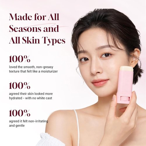 Skiennix No Cast Sunscreen Stick - SPF PA50++++ Collagen Formula for Soothing Moisture | Non-Sticky, Matte Finish
