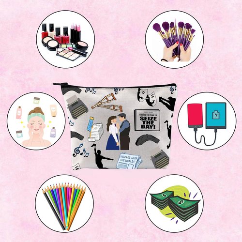 TSOTMO Theatre Lovers Musical Themed Makeup Bag Musical Inspired Gift Drama Actor Actress Gifts(Musical THE DAY)