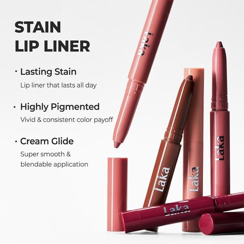 Laka Lip Liner - Nude Semi-Matte Lip Liner with Rich Cream Glide Texture | 0.02oz #01 Bare Memory