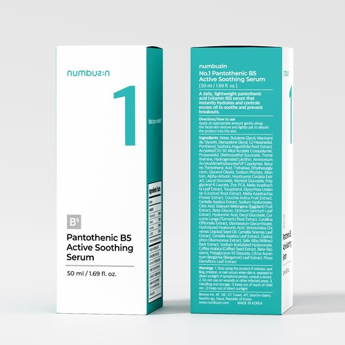 numbuzin No.1 Serum | Pantothenic B5 Active Soothing Serum | Soothing, Hydrating | Pantothenic Acid, Niacinamide | Excess Oil Control, Reduces Breakouts, Acne | Oily, Acne-Prone Skin | 1.69 fl. oz.
