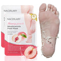 Nacerlary 4 Pack Foot Mask, Deep Exfoliation for Smooth Feet, Gentle Yet Effective Formula, Foot Mask for Removes Dead Skin and Calluses, Suitable for Men & Women, Peach Scent
