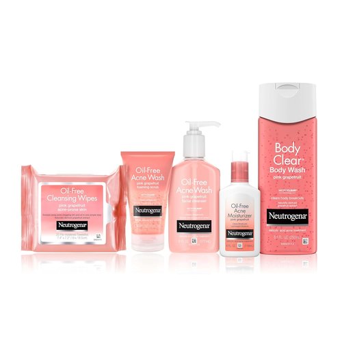 Neutrogena Oil-Free Acne Moisturizer - 0.5% Salicylic Acid Treatment | Pink Grapefruit, 4 fl. oz.