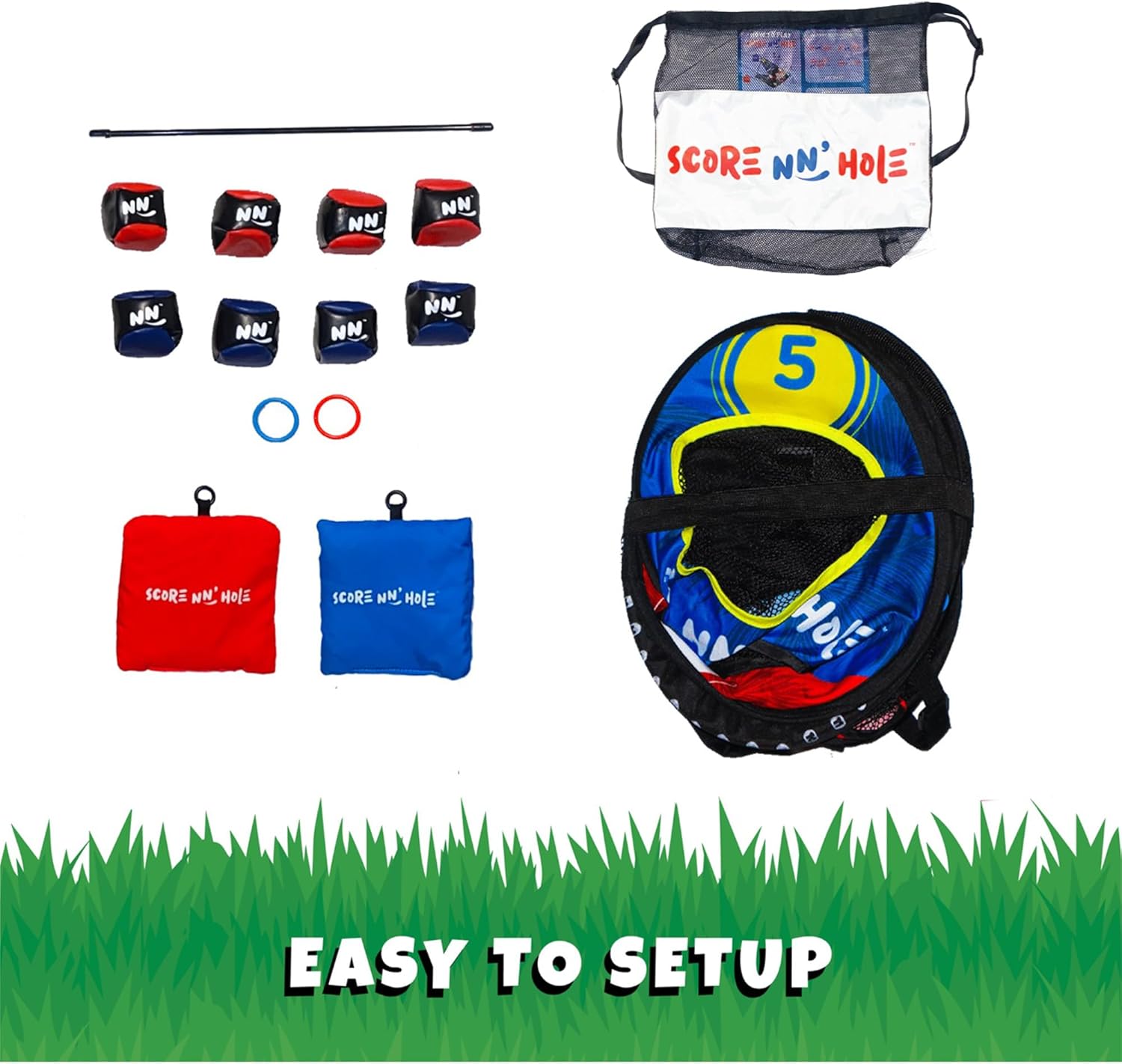TOSS & ROLL NN' Hole - Portable Cornhole Game for Water or Land | Fun for All Ages