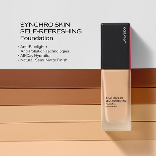 Shiseido Synchro Skin Foundation SPF 30 - Medium-to-Full Coverage, Natural Finish - 30 mL Shell 160