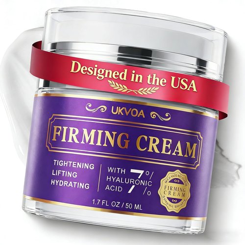 UKVOA Firming Face & Neck Cream - 7% Hyaluronic Acid & Retinol - Anti-Aging Collagen Moisturizer for Mature Women, Day & Night Formula 1.7 oz