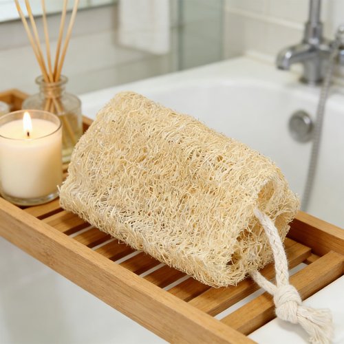 Balifeel Natural Loofah Sponge Organic Loofa Set 6 Pack,Exfoliating Body Scrubber Shower Luffa Men and Women for Bath Cleaning Skin Back and Face Eco Tool