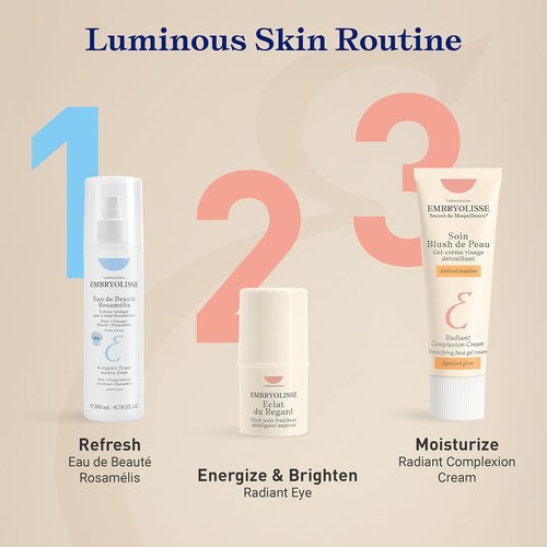Embryolisse Radiant Complexion Cream - Illuminating Makeup & Moisturizer with Hyaluronic Acid & Shea Butter | 1.01 Fl. Oz.
