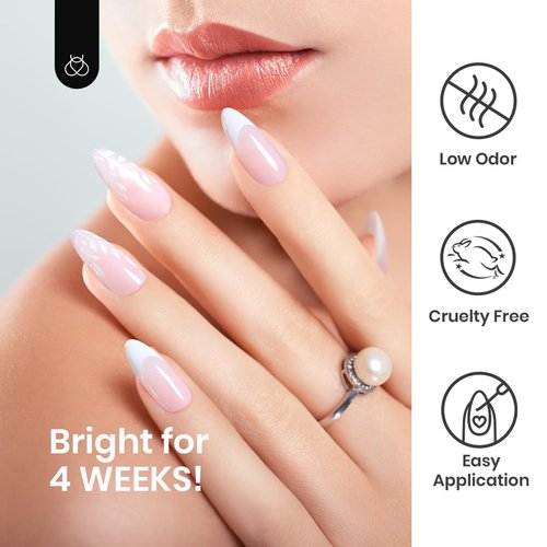 Beetles White Gel Liner Nail Polish 7ml French Tip Gel Polish White Nail Art Painting for Thin Line Nails Design Nails Stuff Soak off Uv Lamp Manicure Salon Gifts for Women