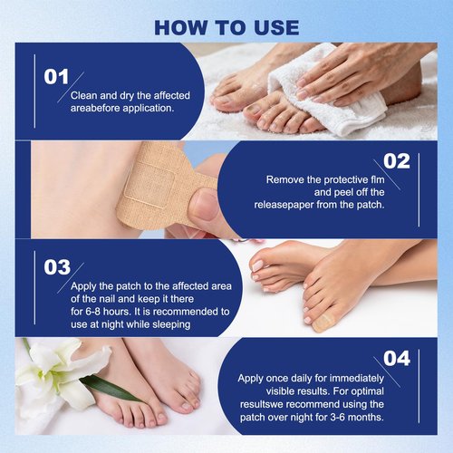 Toenail Fungus Treatment Extra Strength - 42 Pcs Fungal Nail Patches, nail repair patches-8-Hour Firm Adhesion, Nail Repair patches for Damaged Nails, Overnight Renewal for Men and Women