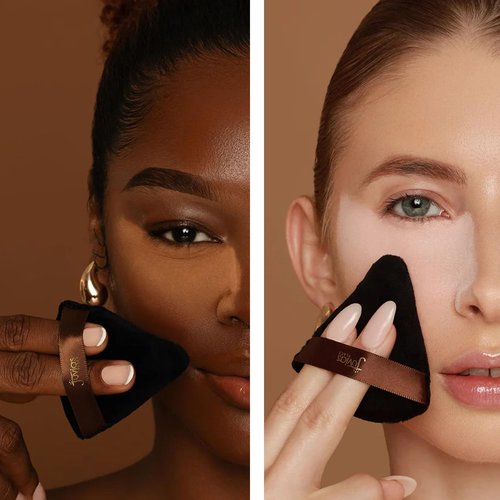 Juvia’s Place I Am Magic Pyramid Puff - Small - Triangle Makeup Powder Puff - Setting & Baking the Makeup Base for Flawless Airbrushed Finish - Ideal for Precision Touch Ups Blotting & Sculpted Finish