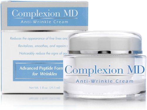 Complexion MD Advanced Anti-Wrinkle Cream - Clinically Tested Multi-Peptide & Hyaluronic Acid - Hypoallergenic Face Moisturizer for All Skin Types - 1 Ounce