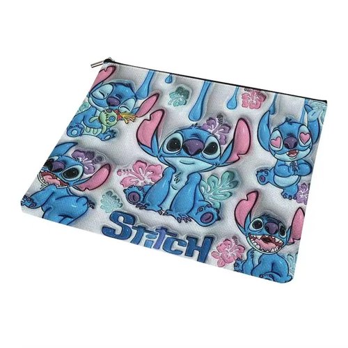 Stitch Shell Cosmetic Bag, Makeup Bag with Zipper, Travel Toiletry Bag for Women