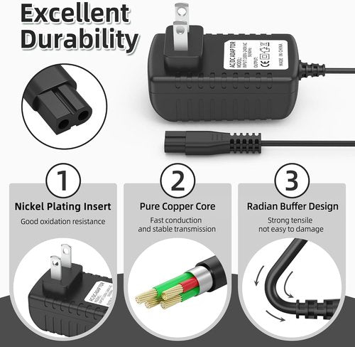 BabylissPro AC Adapter - 4.5V Power Supply for FX Barberology Clipper & Trimmer Models