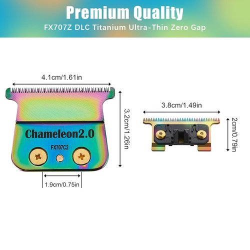 BaByliss PRO FX707Z DLC 2.0 Replacement Blades - Zero-Gapped Trimmer Blade for FX787 & FX726