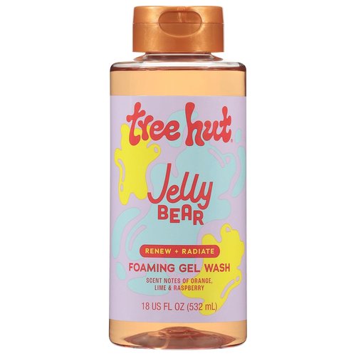 Tree Hut Jelly Bear Foaming Gel Body Wash - Hydrating Shower Gel for Soft, Glowing Skin | 18 fl oz