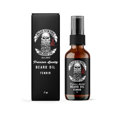 Mad Viking Fenrir Beard Oil - Hydrate & Soften Your Beard Naturally | Bold Neroli, Rum & Tobacco Scent - 2oz
