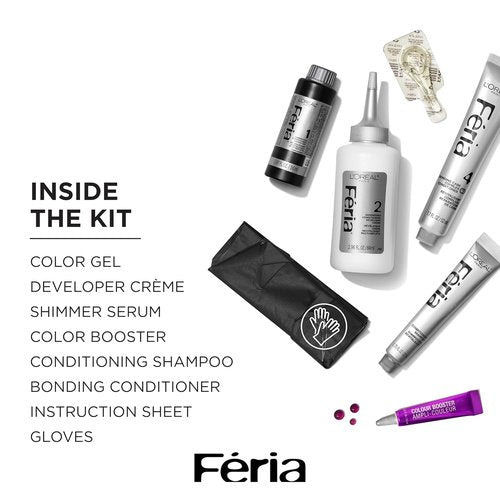 L'Oreal Paris Feria Hair Color - Multi-Faceted Shimmering Permanent Dye, V28 Midnight Violet