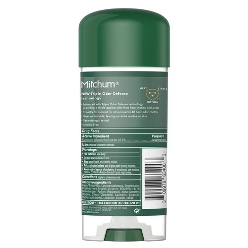 Mitchum Anti-Perspirant & Deodorant Clear Gel, Mountain Air - 3.4 Oz (6 Packs)