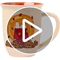 Peanuts Snoopy Fall Leaf Ceramic Mug - 16oz Wide Rim Autumn Coffee Cup - Variation of Peanuts Autumn
